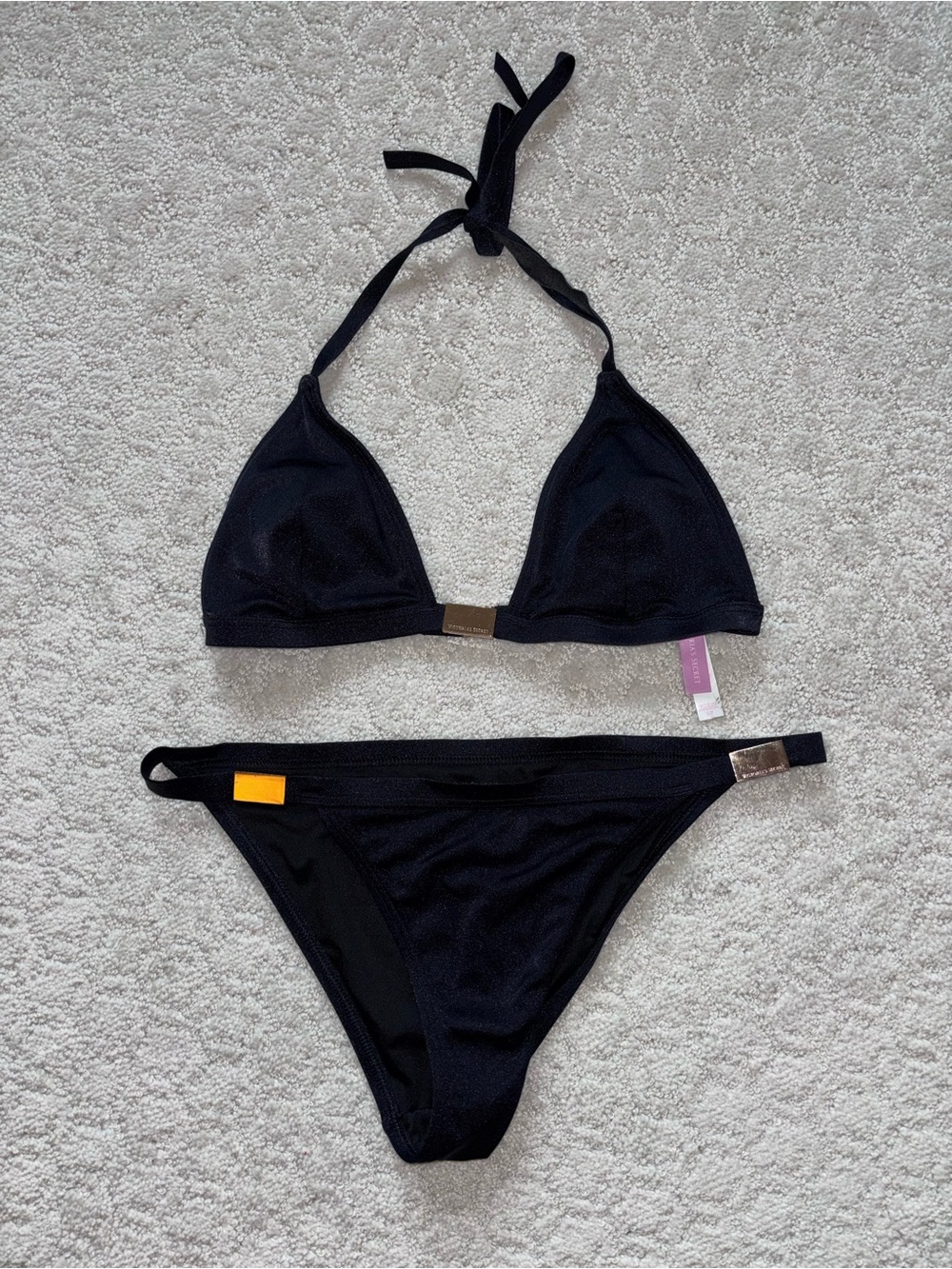 Victoria's Secret Black Triangle Bikini Set